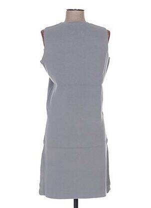 Robe pull coupe droite sans manche gris ROSE TONKA femme