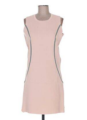 Robe pull col rond sans manche rose ROSE TONKA femme