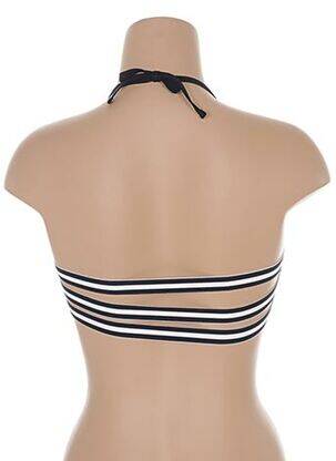 Haut de maillot de bain fermeture liens à nouer haut soutien-gorge moulé noir BANANA MOON femme