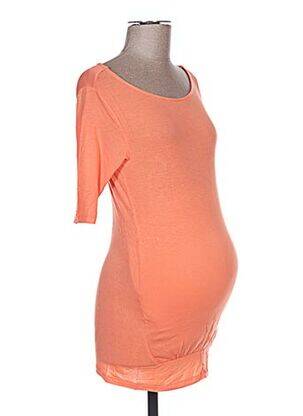 T-shirt / top maternité manches 3/4 orange COLLINE femme