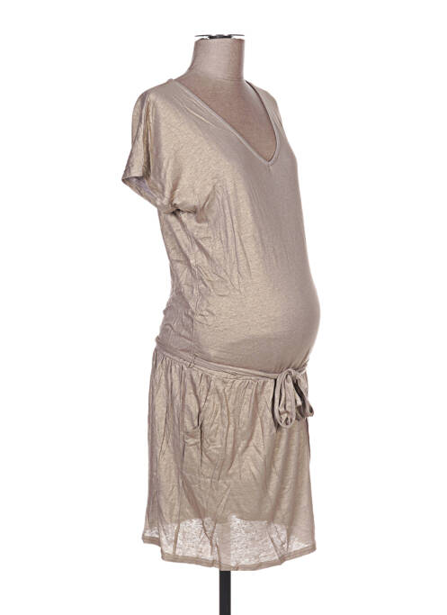 Robe maternité beige COLLINE pour femme
