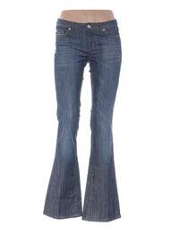 Jeans bootcut effet usé délavé taille basse bleu SEVEN 7 femme