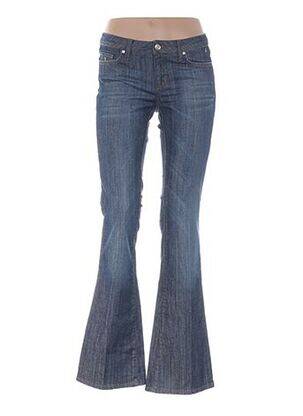 Jeans bootcut effet usé délavé taille basse bleu SEVEN 7 femme