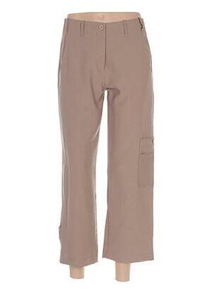 Pantacourt coupe droite beige MOI CANI femme
