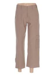Pantacourt coupe droite beige MOI CANI femme