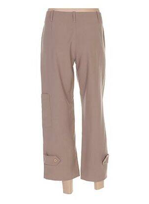 Pantacourt coupe droite beige MOI CANI femme