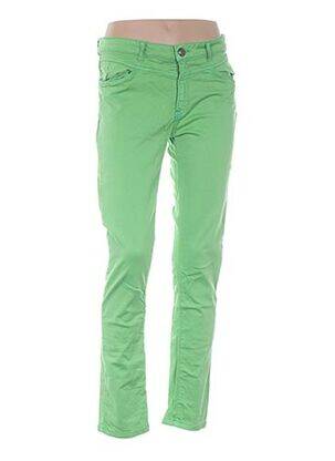 Pantalon slim taille basse taille basse vert MENSI COLLEZIONE femme