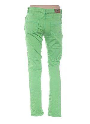 Pantalon slim taille basse taille basse vert MENSI COLLEZIONE femme