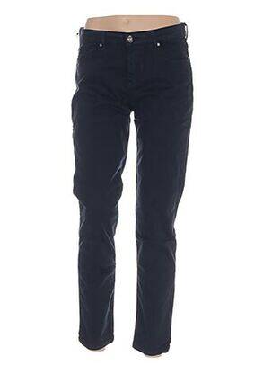 Pantalon slim taille basse taille basse bleu MENSI COLLEZIONE femme