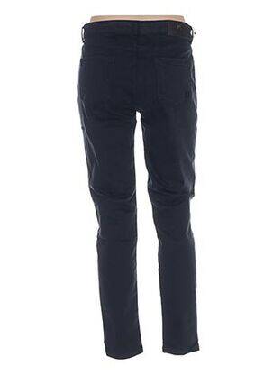 Pantalon slim taille basse taille basse bleu MENSI COLLEZIONE femme