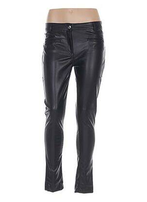 Pantalon slim taille basse taille basse noir MENSI COLLEZIONE femme