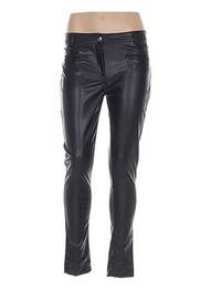 Pantalon slim taille basse taille basse noir MENSI COLLEZIONE femme