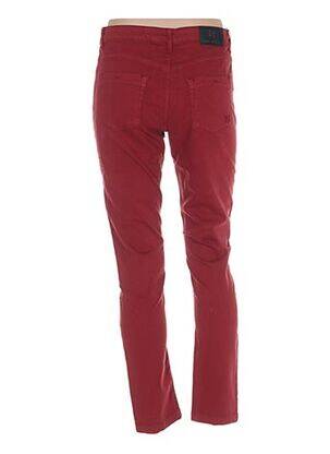 Pantalon slim taille basse taille basse rouge MENSI COLLEZIONE femme