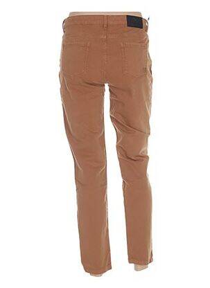 Pantalon slim taille basse taille basse marron MENSI COLLEZIONE femme