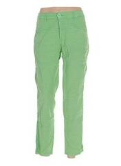 Pantalon droit vert MENSI COLLEZIONE pour femme seconde vue