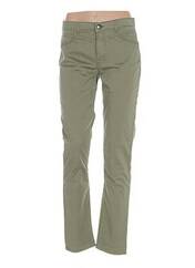 Pantalon droit vert MENSI COLLEZIONE pour femme seconde vue