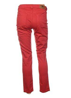 Pantalon slim taille basse taille basse rouge MENSI COLLEZIONE femme