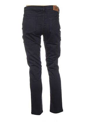 Pantalon slim taille basse taille basse bleu MENSI COLLEZIONE femme