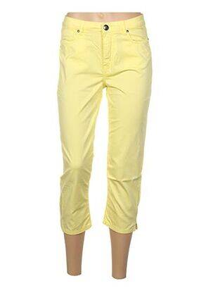 Pantacourt taille basse taille basse jaune MENSI COLLEZIONE femme