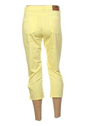 Pantacourt taille basse taille basse jaune MENSI COLLEZIONE femme