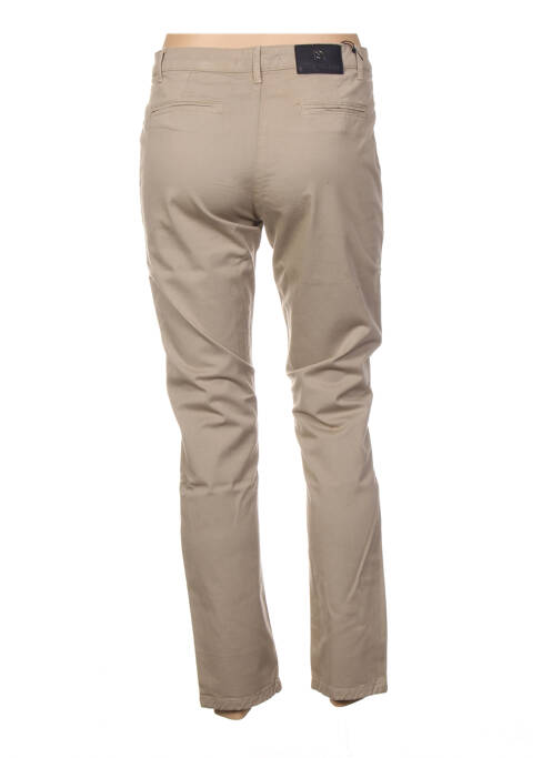 Pantalon droit beige MENSI COLLEZIONE femme
