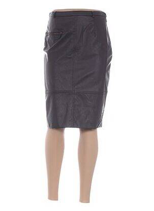 Jupe mi-longue fermeture zip latéral marron PAUPORTÉ femme