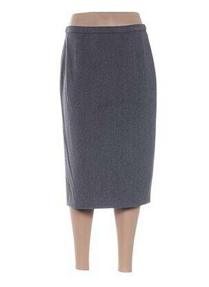 Jupe mi-longue taille à pinces gris PAUPORTÉ femme