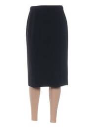 Jupe mi-longue taille à pinces noir PAUPORTÉ femme