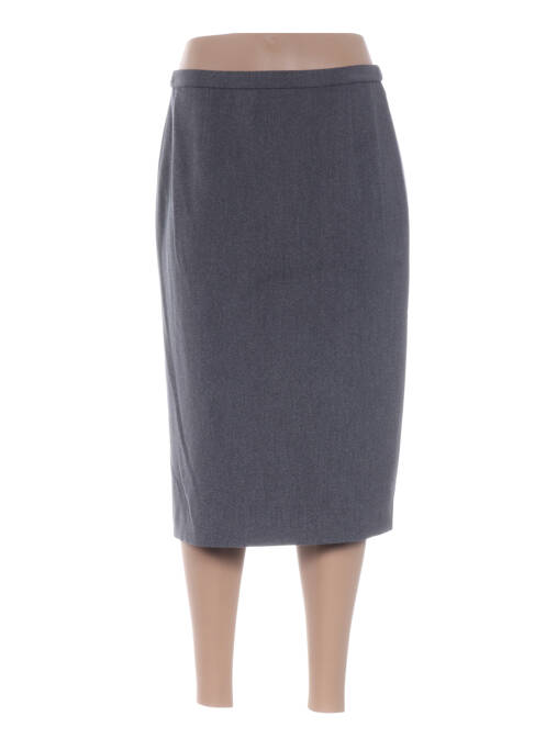 Jupe mi-longue taille à pinces gris PAUPORTÉ femme