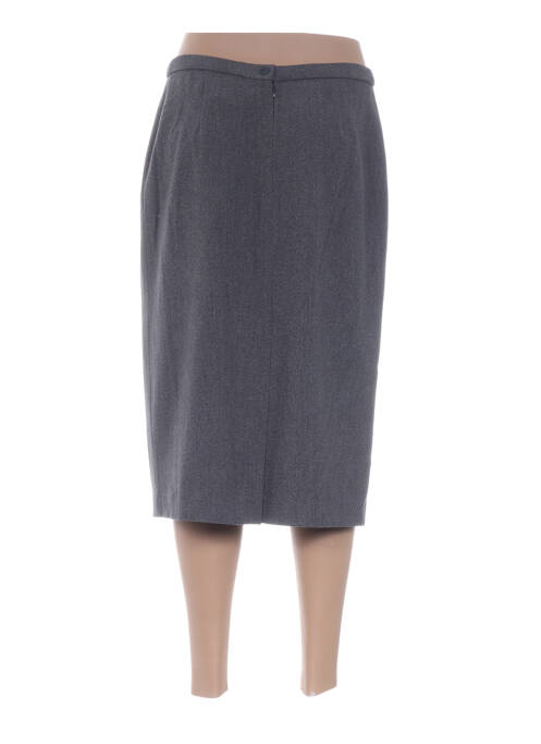 Jupe mi-longue taille à pinces gris PAUPORTÉ femme