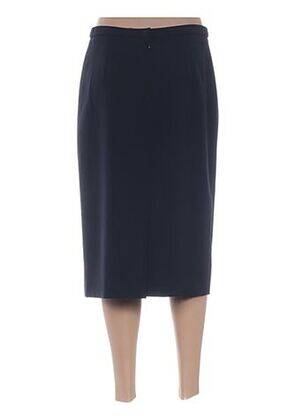 Jupe mi-longue taille à pinces bleu PAUPORTÉ femme