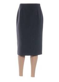 Jupe mi-longue taille à pinces gris PAUPORTÉ femme