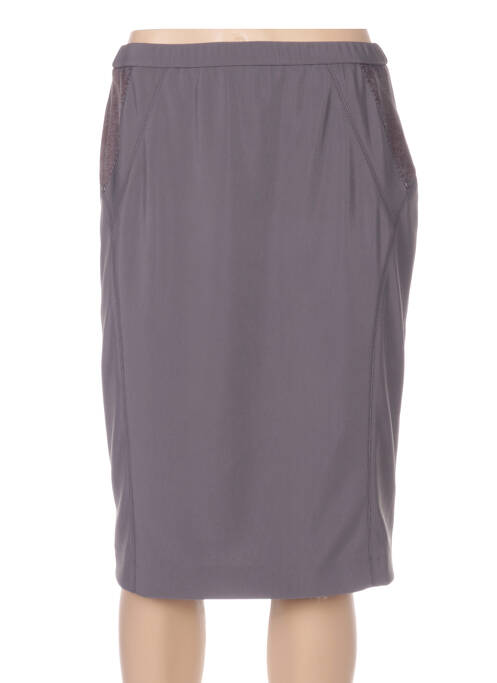 Jupe mi-longue coupe droite gris PAUPORTÉ femme