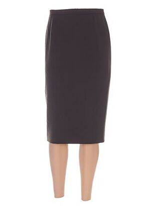 Jupe mi-longue coupe droite marron WEINBERG femme