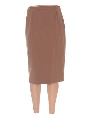Jupe mi-longue stretch marron WEINBERG femme