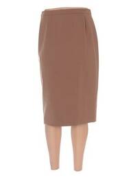 Jupe mi-longue coupe droite marron WEINBERG femme