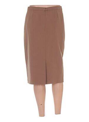 Jupe mi-longue stretch marron WEINBERG femme