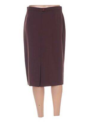 Jupe mi-longue stretch marron WEINBERG femme