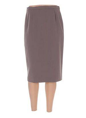 Jupe mi-longue stretch gris WEINBERG femme