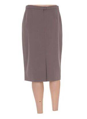 Jupe mi-longue stretch gris WEINBERG femme