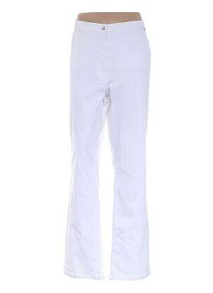 Pantalon droit stretch taille haute blanc PAUPORTÉ femme