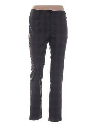 Pantalon droit stretch taille basse marron WEINBERG femme