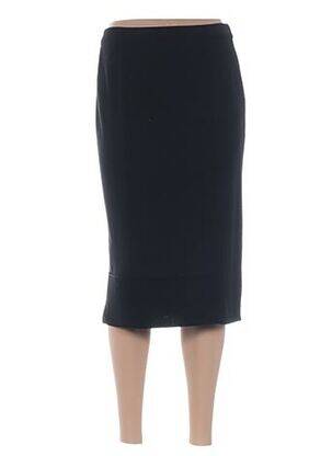 Jupe mi-longue coupe droite noir PAUPORTÉ femme
