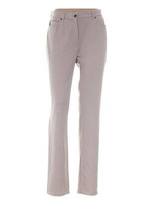 Pantalon droit taille haute taille haute gris WEINBERG femme