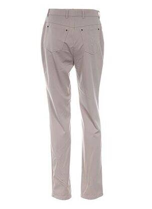 Pantalon droit taille haute taille haute gris WEINBERG femme