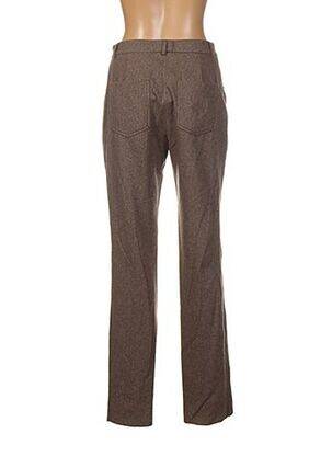 Pantalon droit fermeture zippée sous rabat boutonné taille normale beige PAUPORTÉ femme