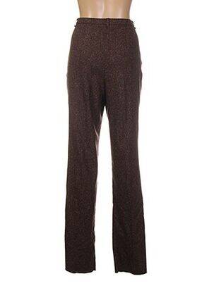 Pantalon droit fermeture zippée sous rabat boutonné taille normale marron PAUPORTÉ femme