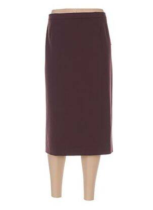 Jupe mi-longue coupe droite rouge WEINBERG femme