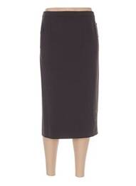 Jupe mi-longue coupe droite marron WEINBERG femme