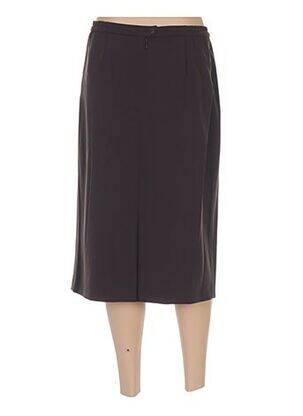 Jupe mi-longue coupe droite marron WEINBERG femme